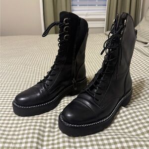 Sam Edelman Black Combat Boots